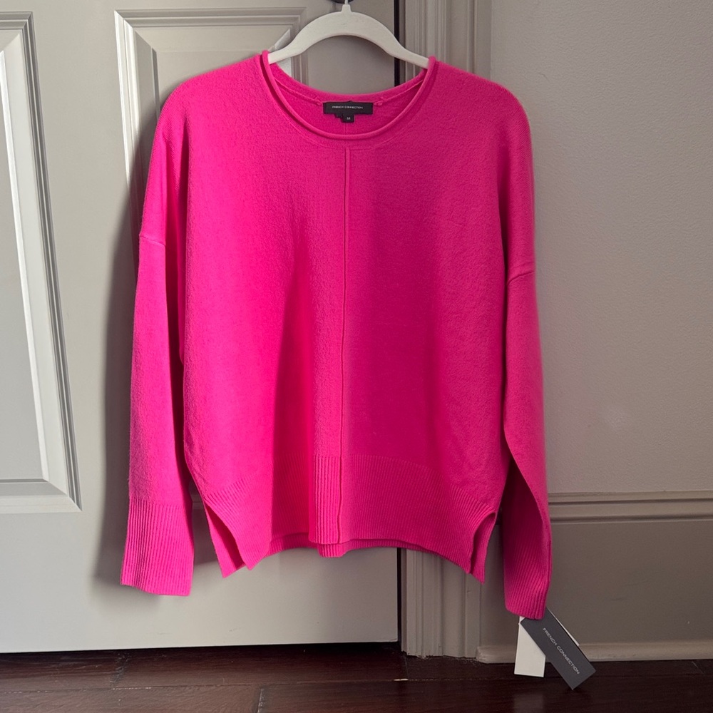 NWT French Connection Fuchsia Knit Sweater